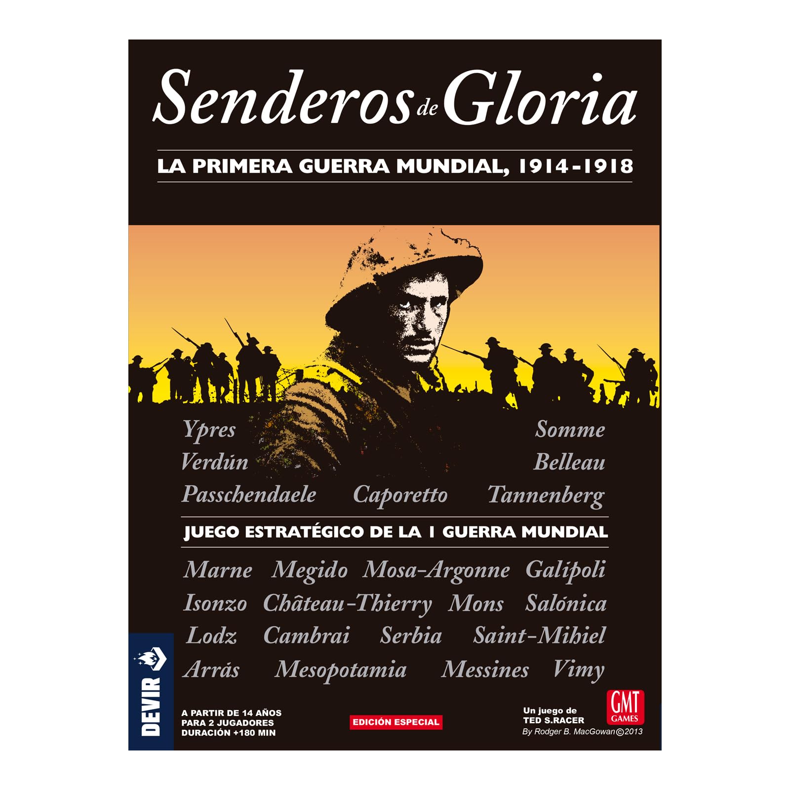 Devir, Senderos de Gloria, Juego de Mesa, Wargame, Estrategia, 2 Jugadores, Edad +14