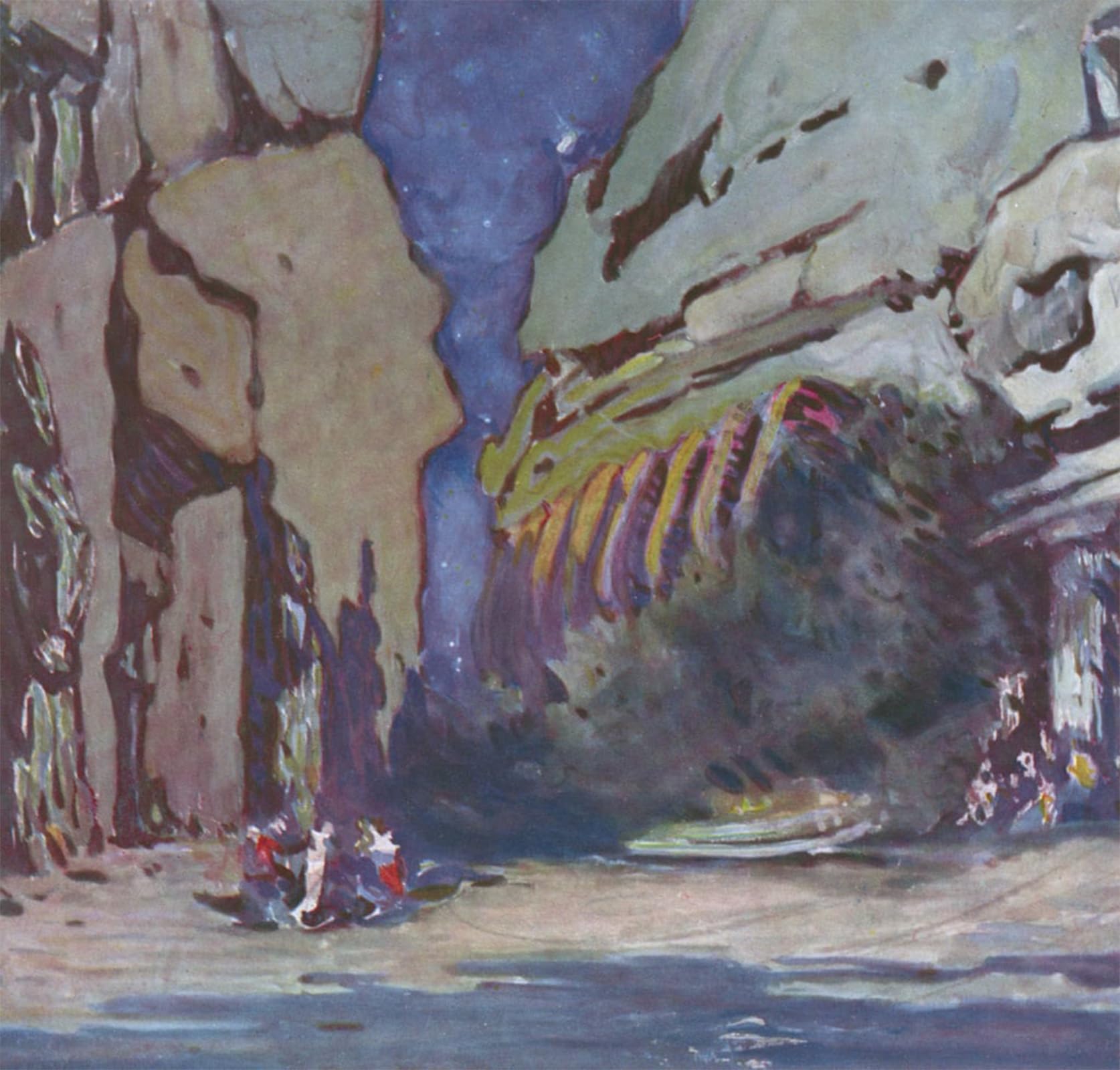 Serendipitp No Frame Vintage Wall Art Canvas Nordic Poster Canvas Print Picture Scenery Design For A Hindu Ballet Probably Le Dieu By Leon Bakst Wall Art Poster For Home Decor 60X90cm