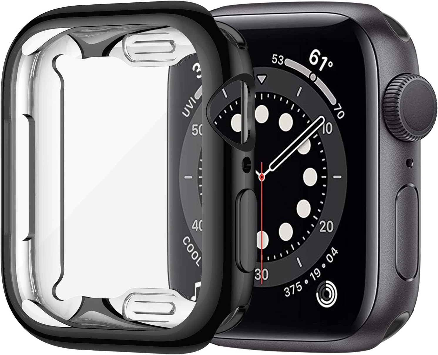 ZEBRE [5 Pack] Screen Protector Compatible with Apple Watch Series 6 / Series 5 / Series 4 / SE 40mm, Soft TPU Full Coverage Protective Case Bumper Cover Compatible with iWatch 40mm
