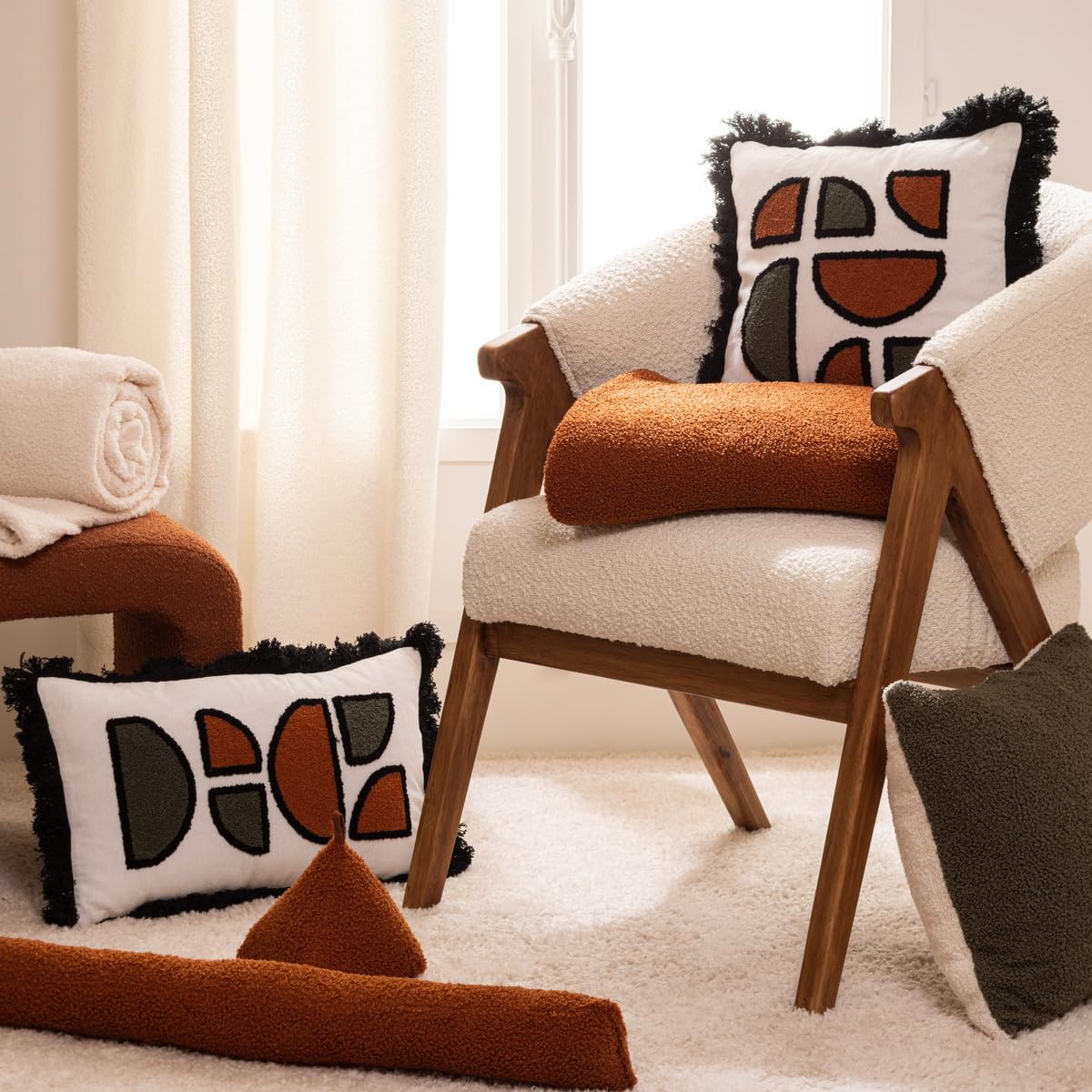 Boudin De Porte En Jute Naturel 90 Cm - Atmosphera Créateur D'intérieur, Design Tendance, Certification Oeko-Tex