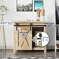 Vista 6 de EaseLife - Kit de riel para puerta corrediza de granero mini con montaje superior de 2.5 pies, fácil de instalar, se desliza suavemente