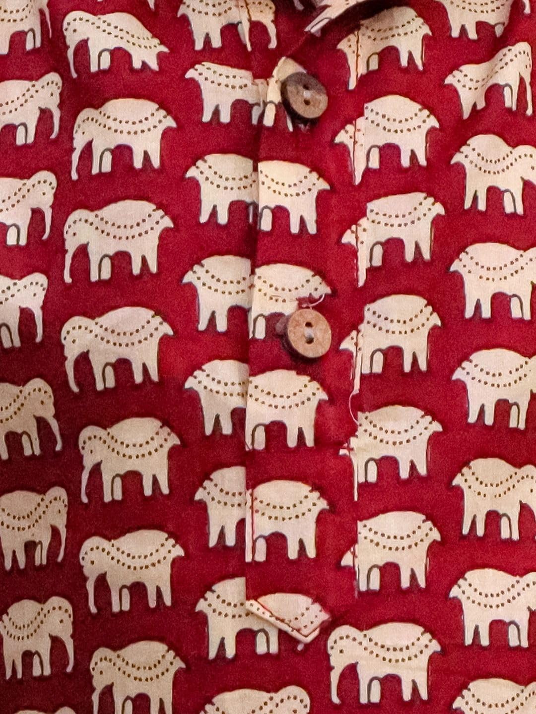 BownBee Pure Cotton Full Sleeve Hathi Print Kurta Pajama for Boys