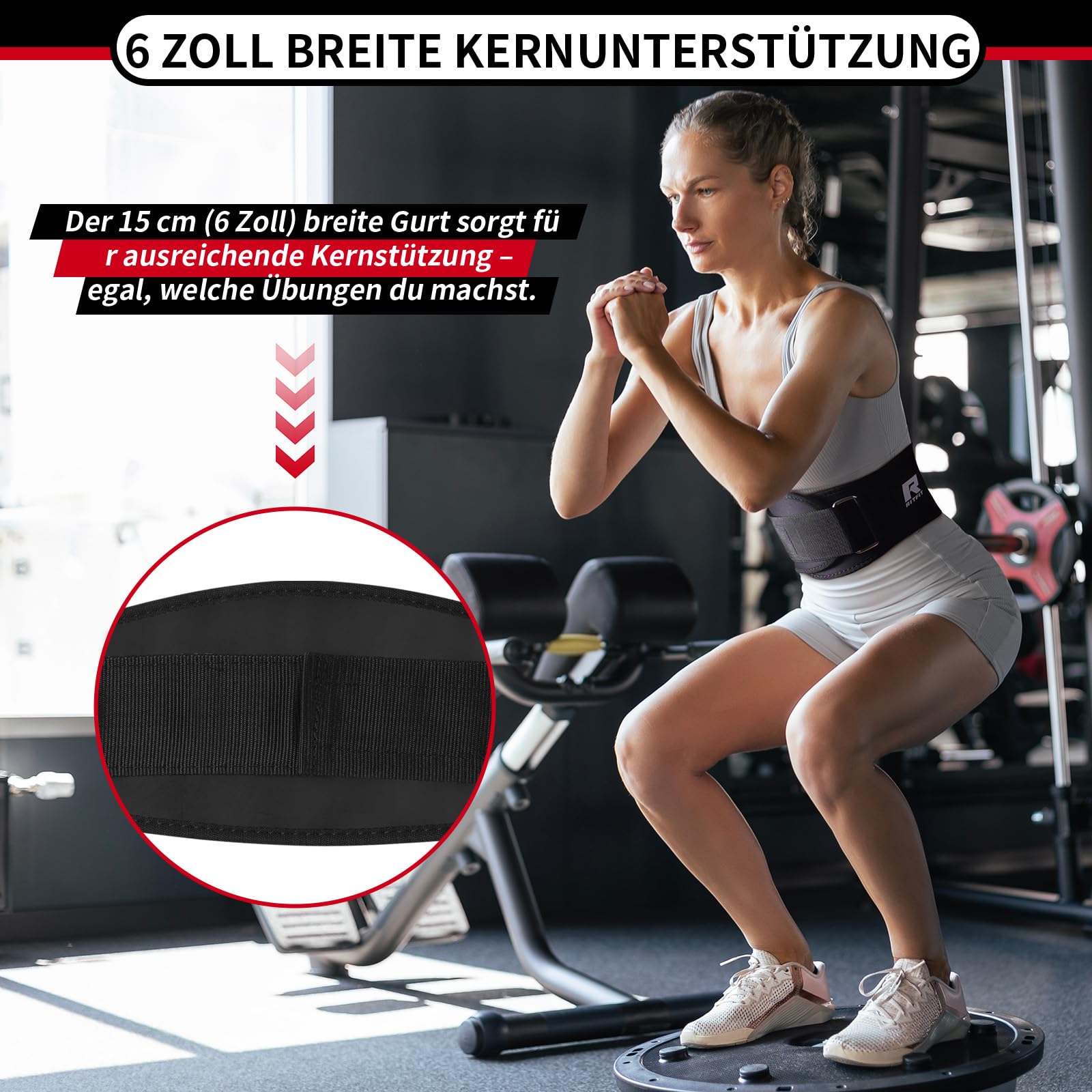 RitFit Cintura per sollevamento pesi, da uomo e donna, 15,2 cm | Con chiusura in , per allenamento di forza, bodybuilding, sollevamento pesi