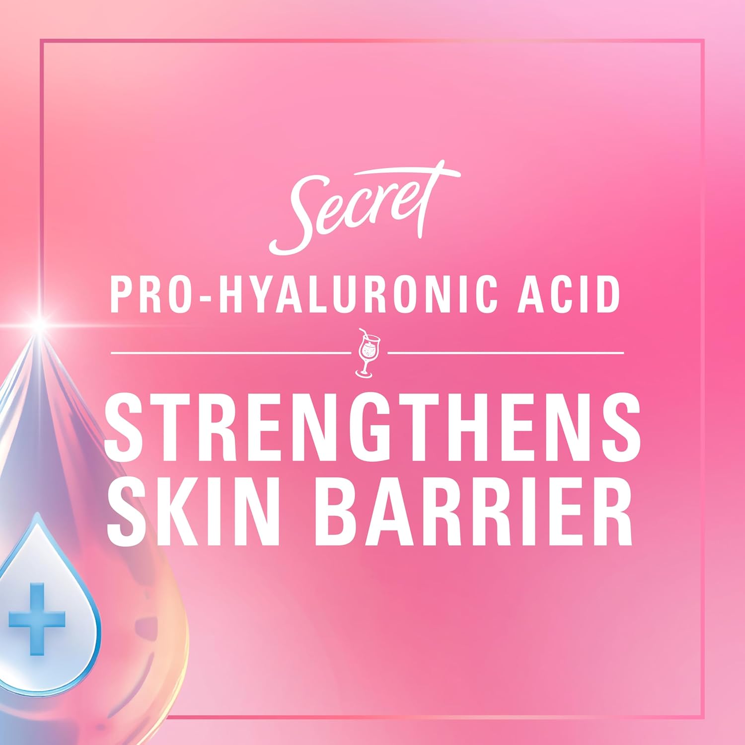 Secret Fresh Antiperspirant Deodorant for Women, 72hr Freshness on the Rocks with Pro-Hyaluronic Acid, Miami Mocktail Edition, Invisible Solid, Berry Passionate with Passionfruit & Guava Scent, 2.6 oz - Image 4