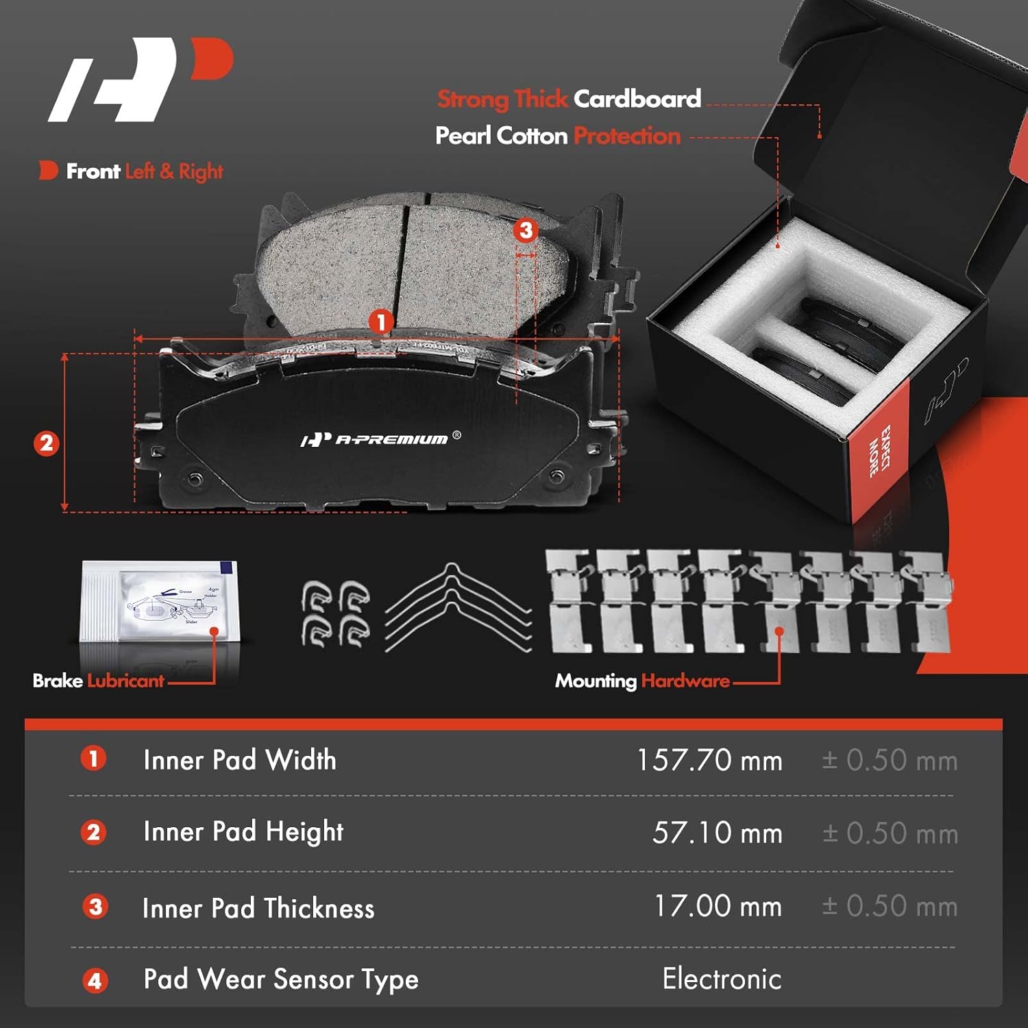 A-Premium Front and Rear Drilled and Slotted Disc Brake Rotors + Ceramic Pads Kit Compatible with Select Lexus and Toyota Models - ES300h/ES350/Avalon 2013-2018, Camry 2012-2017, 12-PC Set