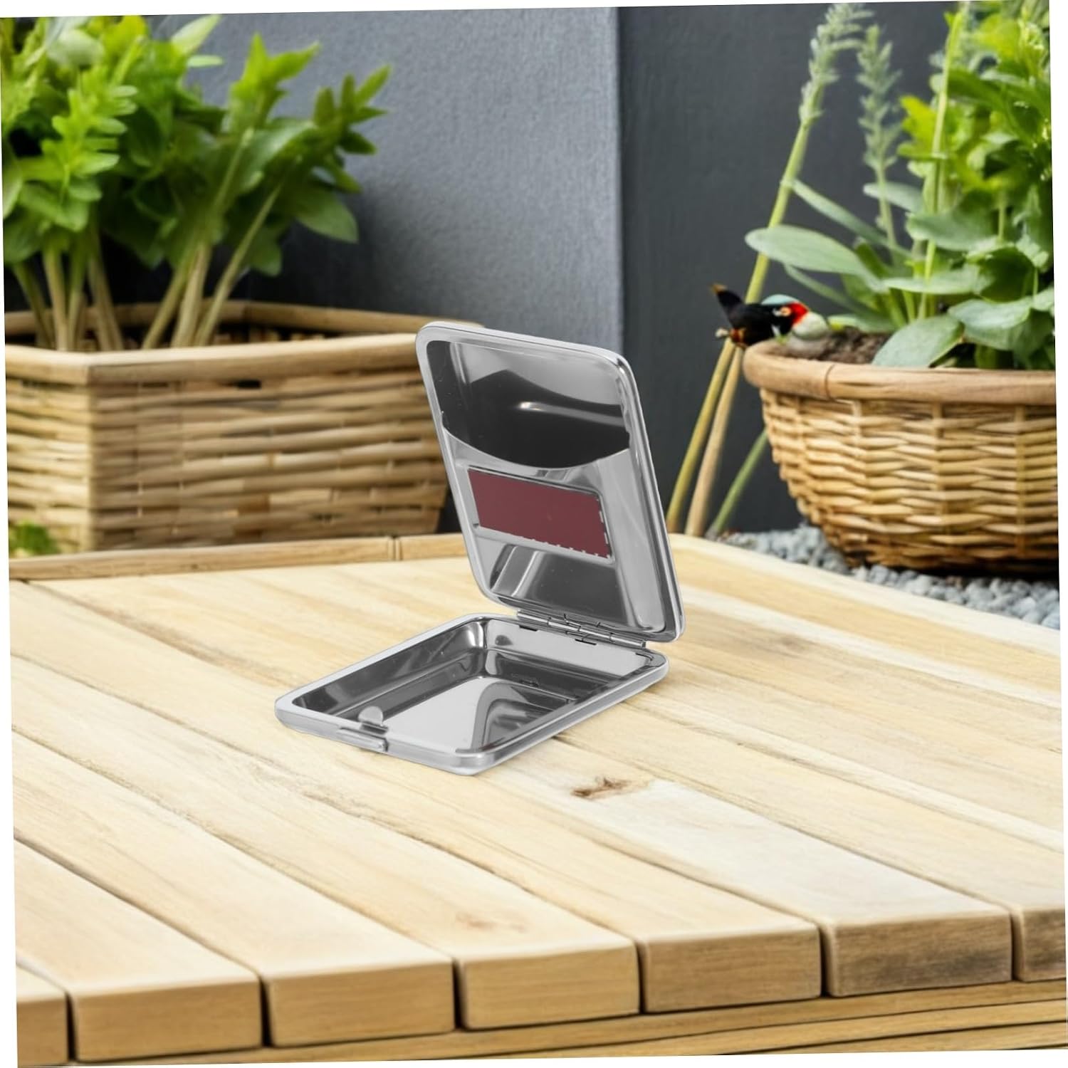 Reusable Waterproof Metal Match Box with Friction Strip, Portable Fireplace Starter Match Holder for Camping, Wedding, Birthday Party Favor Storage Container