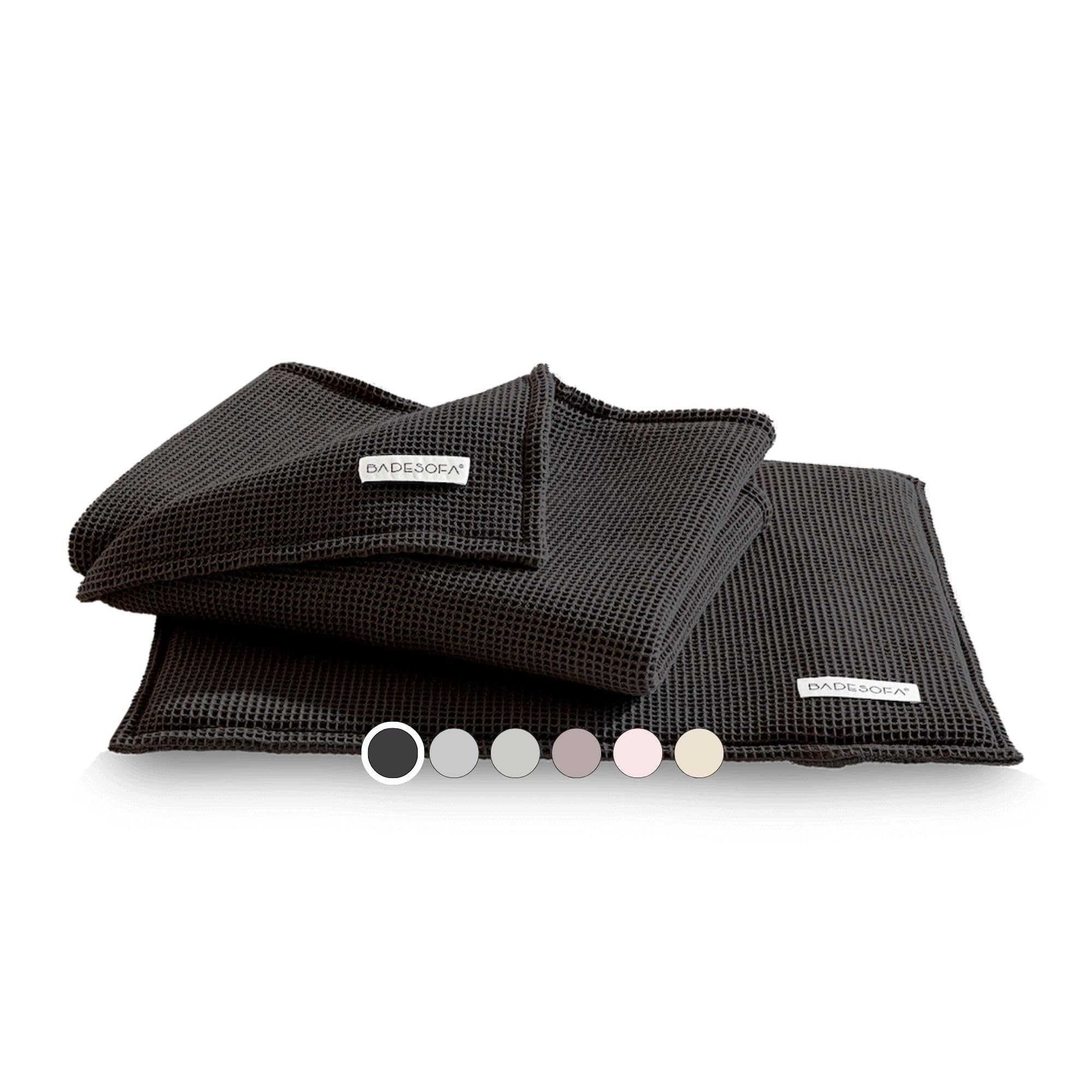 SAUNASOFA Ensemble de sauna avec coussin d'assise et serviette – Lavable, respirant, fabriqué à la main en Europe