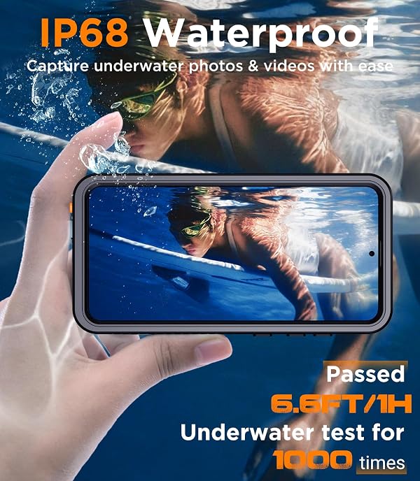 Temdan Designed for Samsung Galaxy S25 Case Waterproof, Built-in Lens & Screen Protector Military Shockproof Dropproof IP68 Underwater Full Body Phone Case for Galaxy S25 5G 6.2"-Black (2025) by Temdan - Image 3
