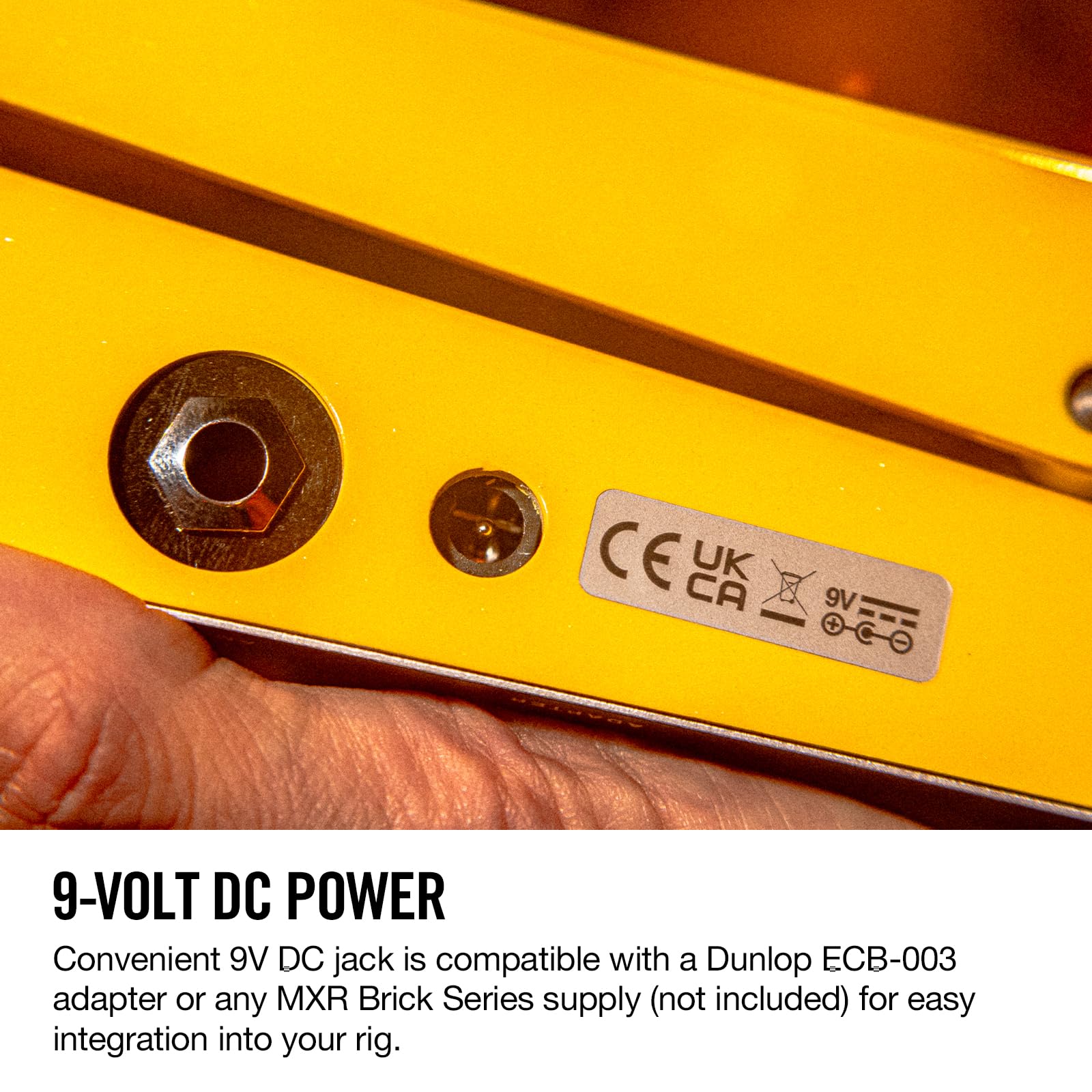 JIM DUNLOP - KH95Y Kirk Hammett Cry Baby Wah Yellow Sparkle Edizione Limitata, Suono Metal Iconico, True Bypass, Alimentazione 9V