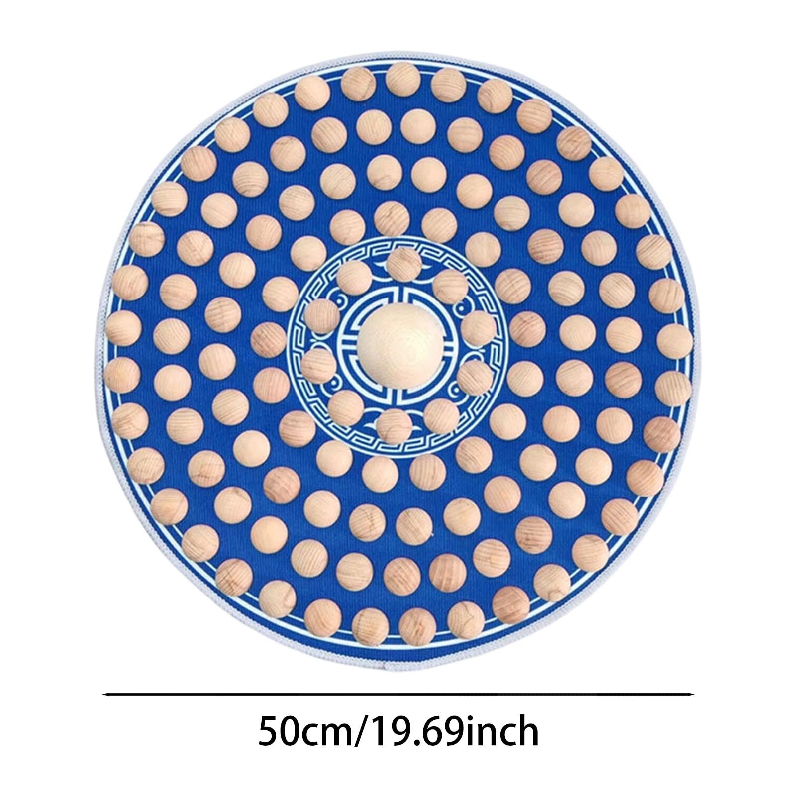 Tapis de Massage Pieds Bois Acupression Ergonomique Réflexologie Antidérapant Pratique Convient à La Relaxation Bureau, Bleu
