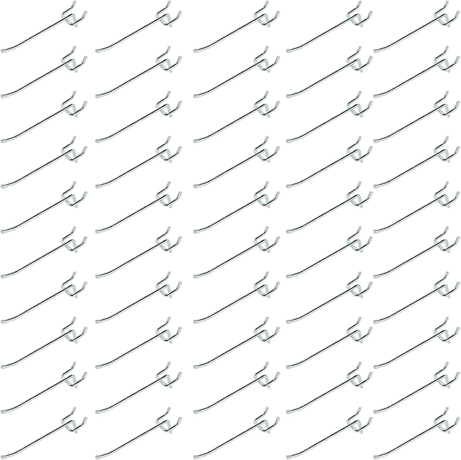 Pegboard Hooks, Large Diameter 50-Pack, 4 Inch L Shape Small Galvanized Heavy Duty Pegboard Hooks Suitable for 1/4 inch pegboard,Metal Pegboard Hooks for Garage,Office,Kitchen,Store
