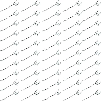 Pegboard Hooks, Large Diameter 50-Pack, 4 Inch L Shape Small Galvanized Heavy Duty Pegboard Hooks Suitable for 1/4 inch pegboard,Metal Pegboard Hooks for Garage,Office,Kitchen,Store