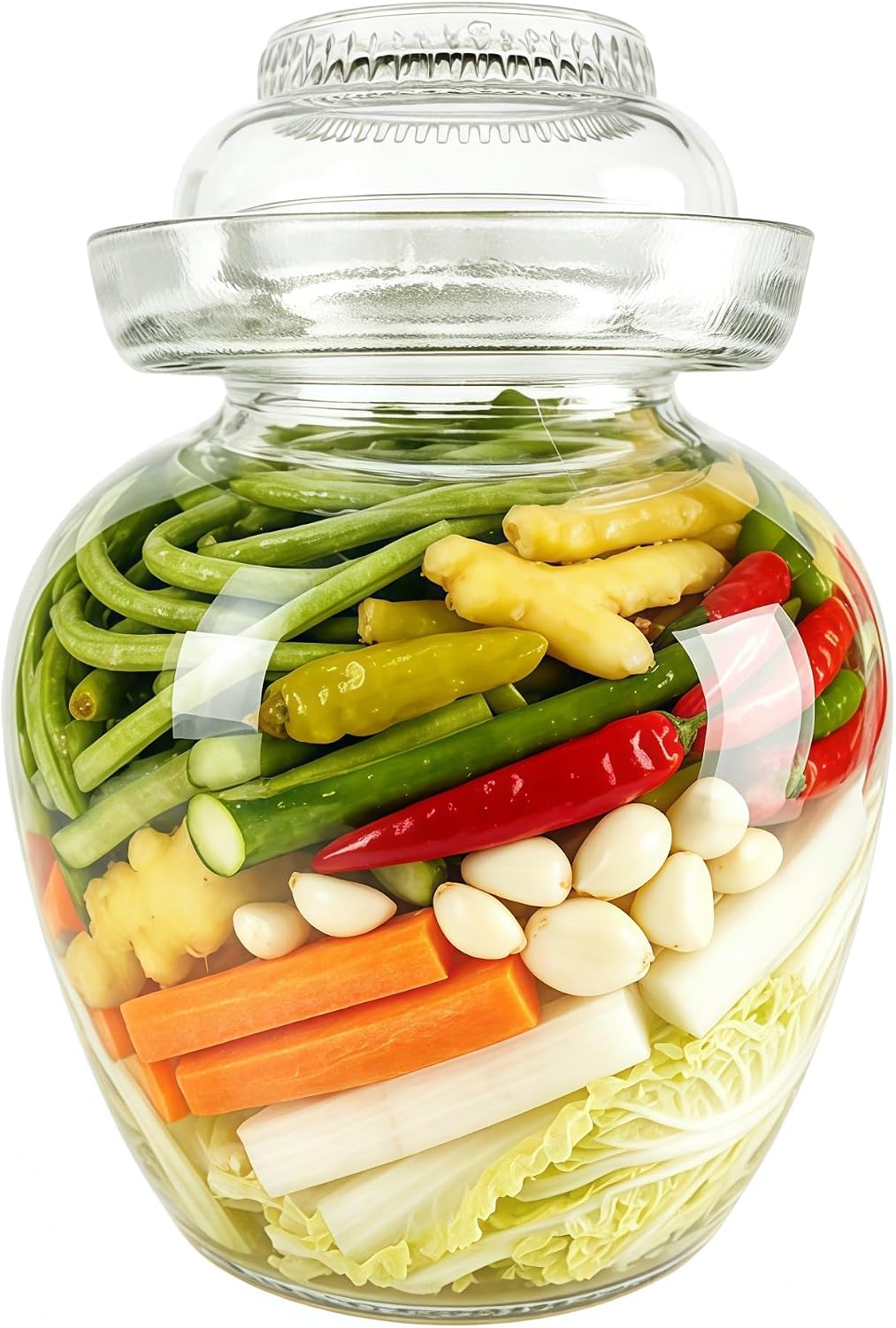 Fermentation Jar, 1.5 Liter Pickle Kimchi Jar with Water Seal Lid
