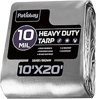 Vista 46 de Lona 6x8 pies, 10 mil lonas impermeables resistentes con ojales cada 23.6", lona de plástico gruesa, resistente a los rayos UV y al desgarro