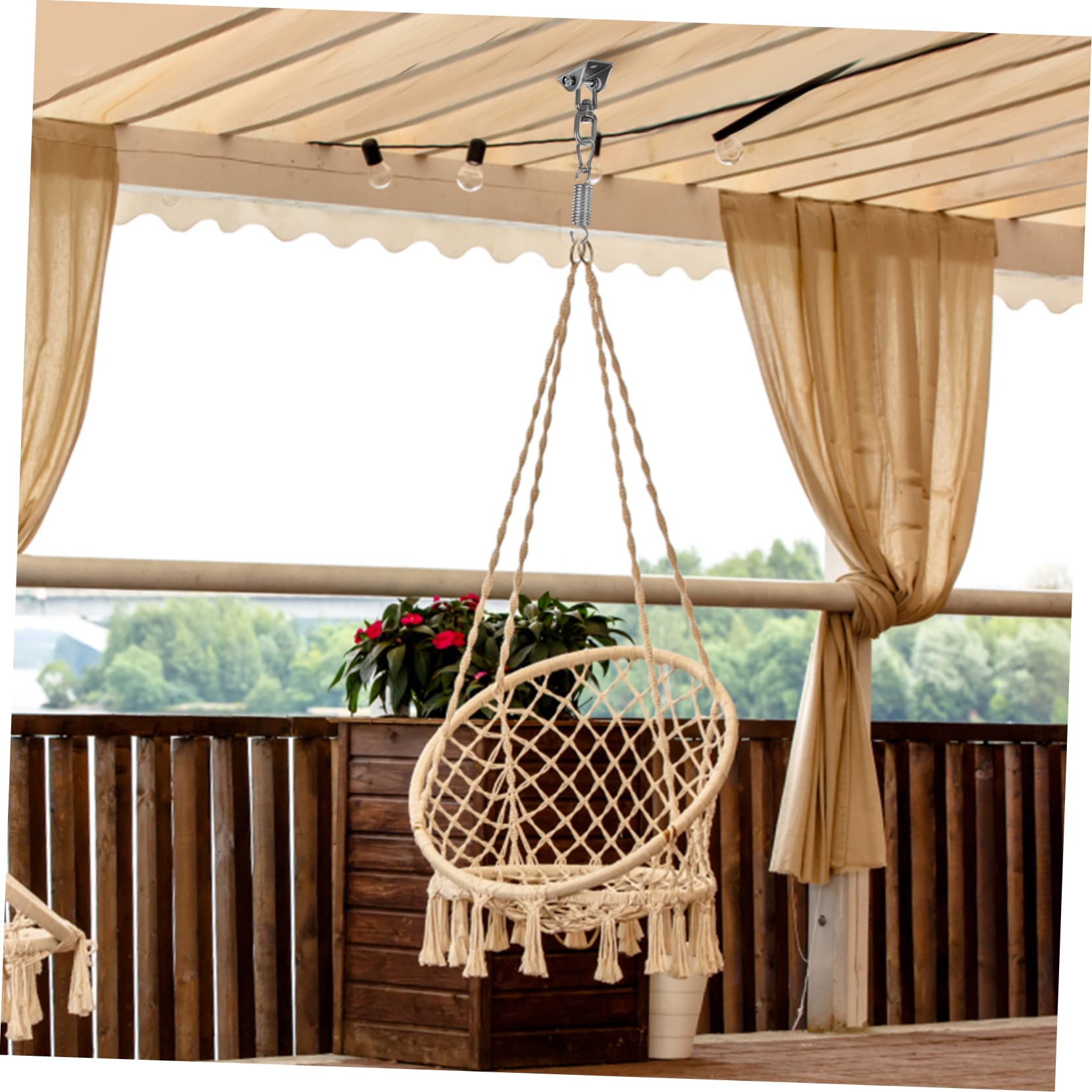 Kisangel Swing Hanger Kit Rotation 360° Stainless Steel Swing Hangers for Ceiling Wall Mounting