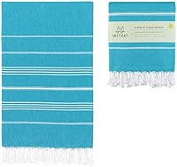 Vista 42 de WETCAT Toalla de playa turca de gran tamaño (38"x71") 100% algodón turco, fabricada en Turquía - sin arena, extragrande, ultrasuave, de secado