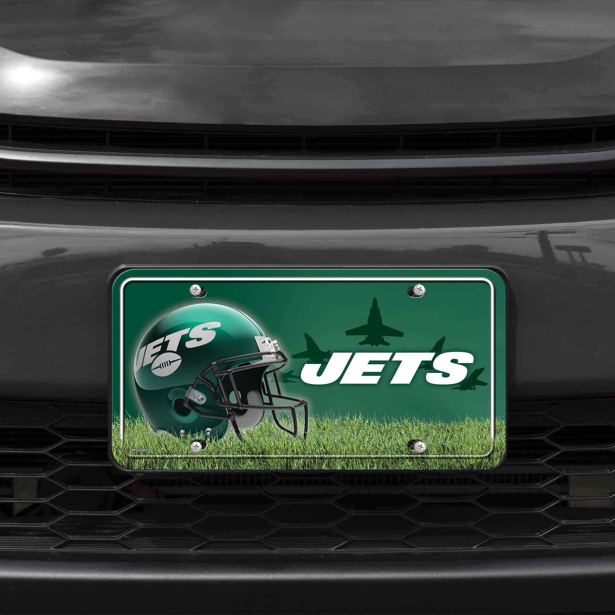 Rico Industries NFL New York Jets Metal License Plate Tag, 6 x 11.5-