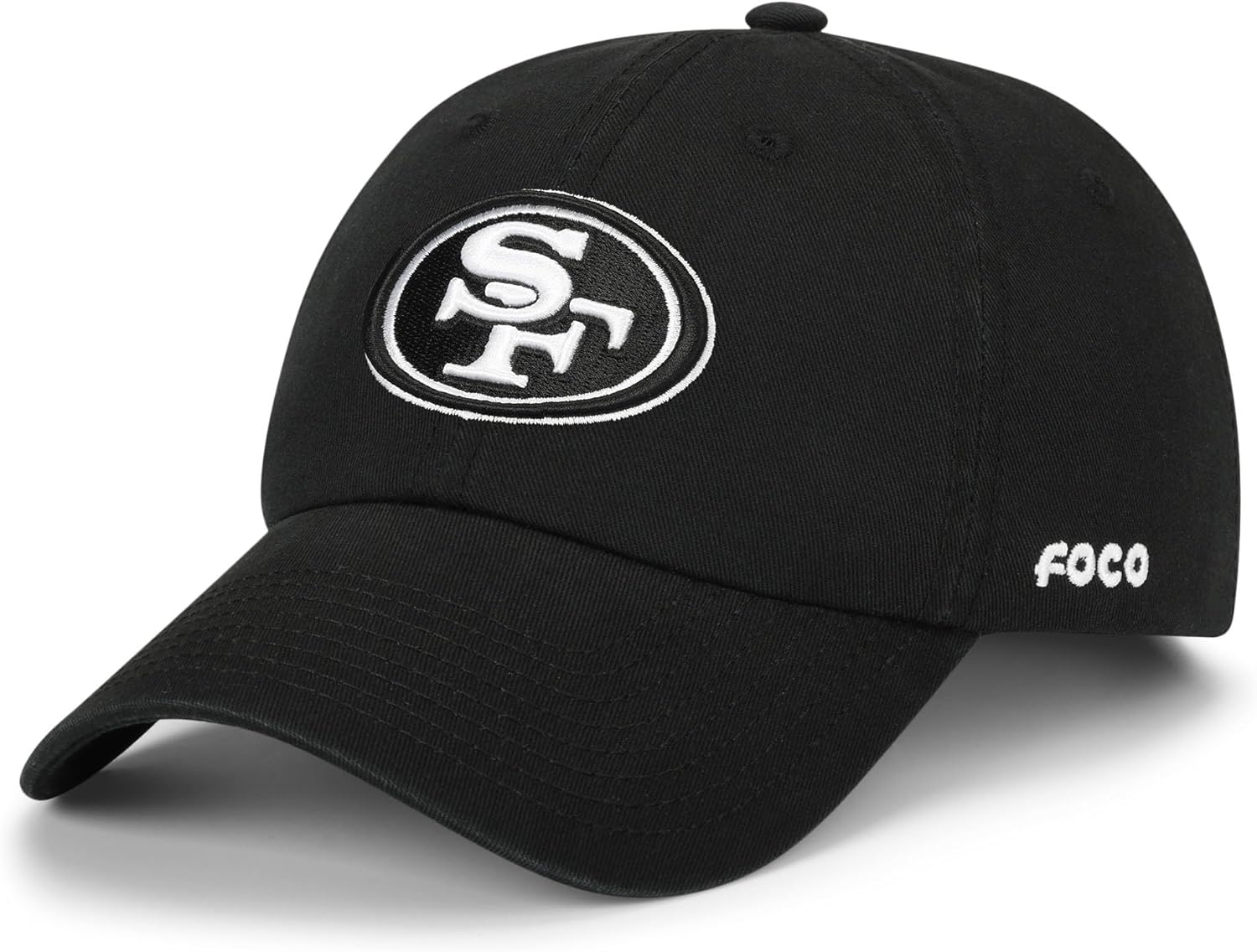 FOCO NFL Mens NFL Team Logo Black & White Casual Hat Caps