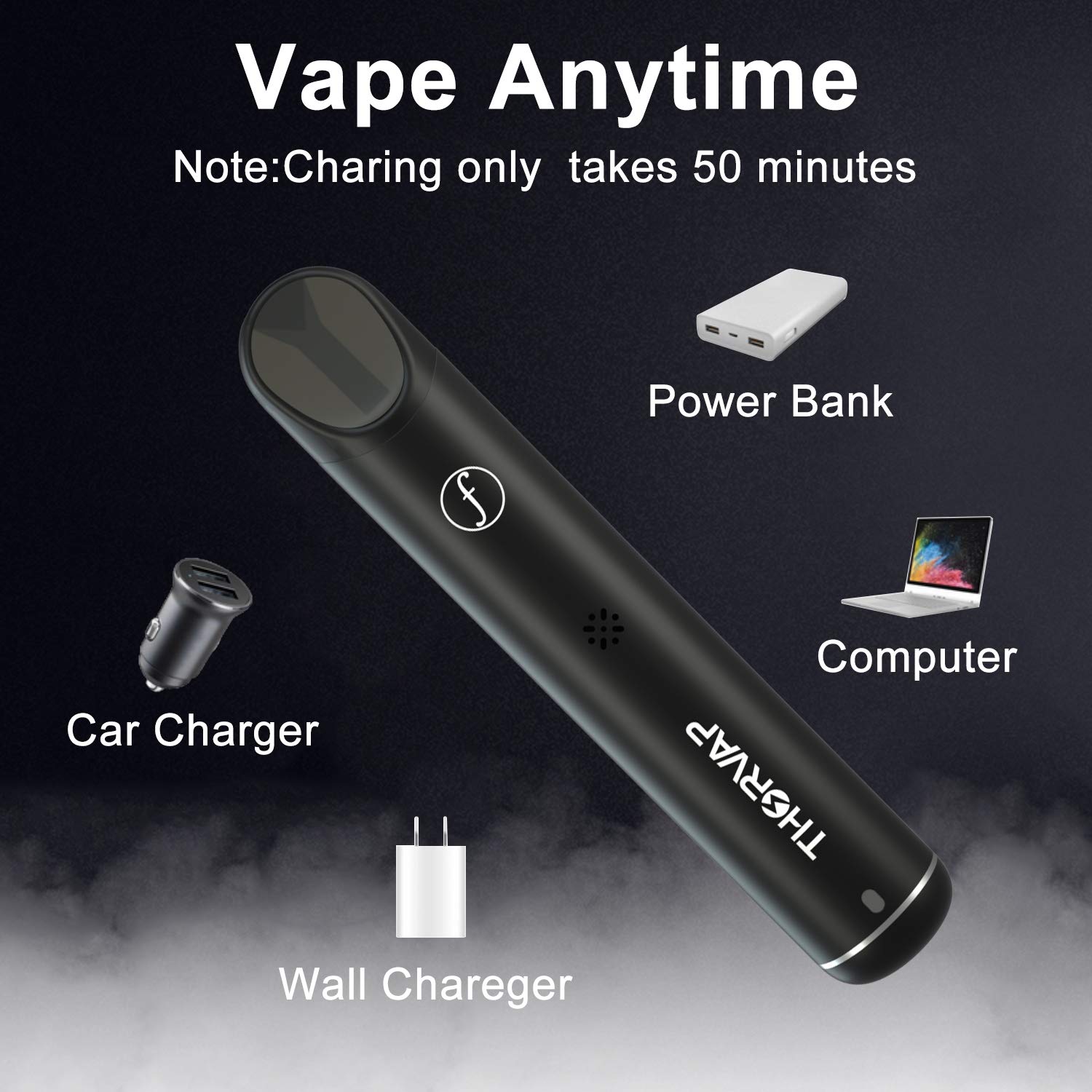 E Cigarette Vape Pen Starter Kit, THORVAP 560mAh, 1.6ml Refillable  Cartridge Pod System, Vape Kit No Nicotine No E Liquid : Amazon.co.uk:  Health & Personal Care