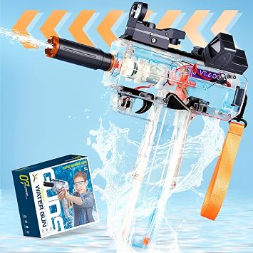 Water Gun, Electric Water Gun, Water Gun Fight, Self-firing, Powerful Distance 22.6 - 32.8 ft 7 - 10 m, Water Play Toy, Suitable for Ages 6 and Up, For Children and Adults, Birthday Gift