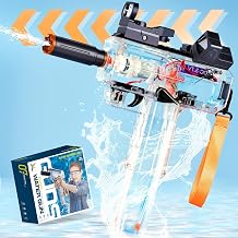 Water Gun, Electric Water Gun, Water Gun Fight, Self-firing, Powerful Distance 22.6 - 32.8 ft 7 - 10 m, Water Play Toy, Suitable for Ages 6 and Up, For Children and Adults, Birthday Gift
