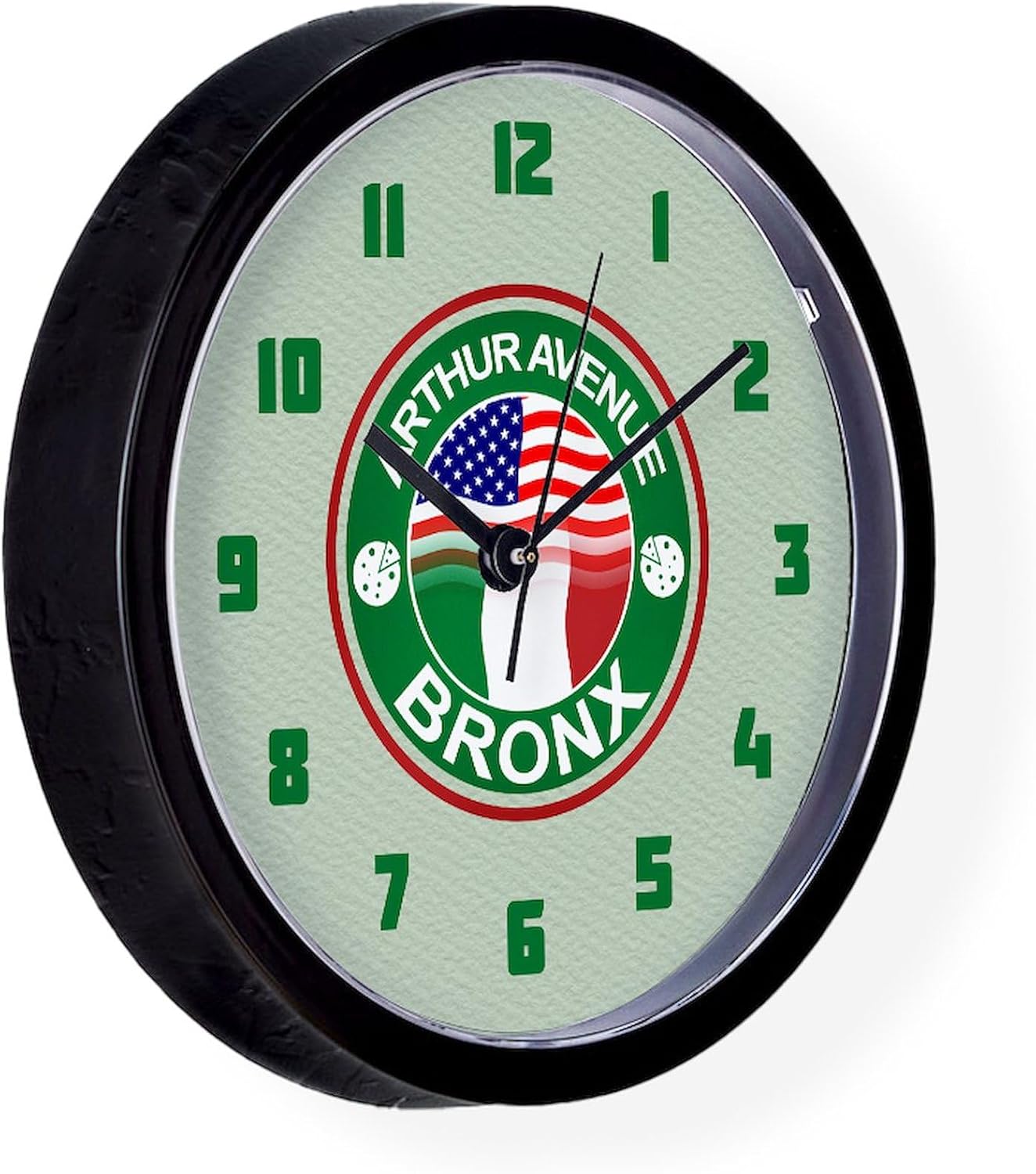 CafePress Arthur Avenue Bronx Italian American 10" Wall Clock for Livingroom, Kitchen, or Office