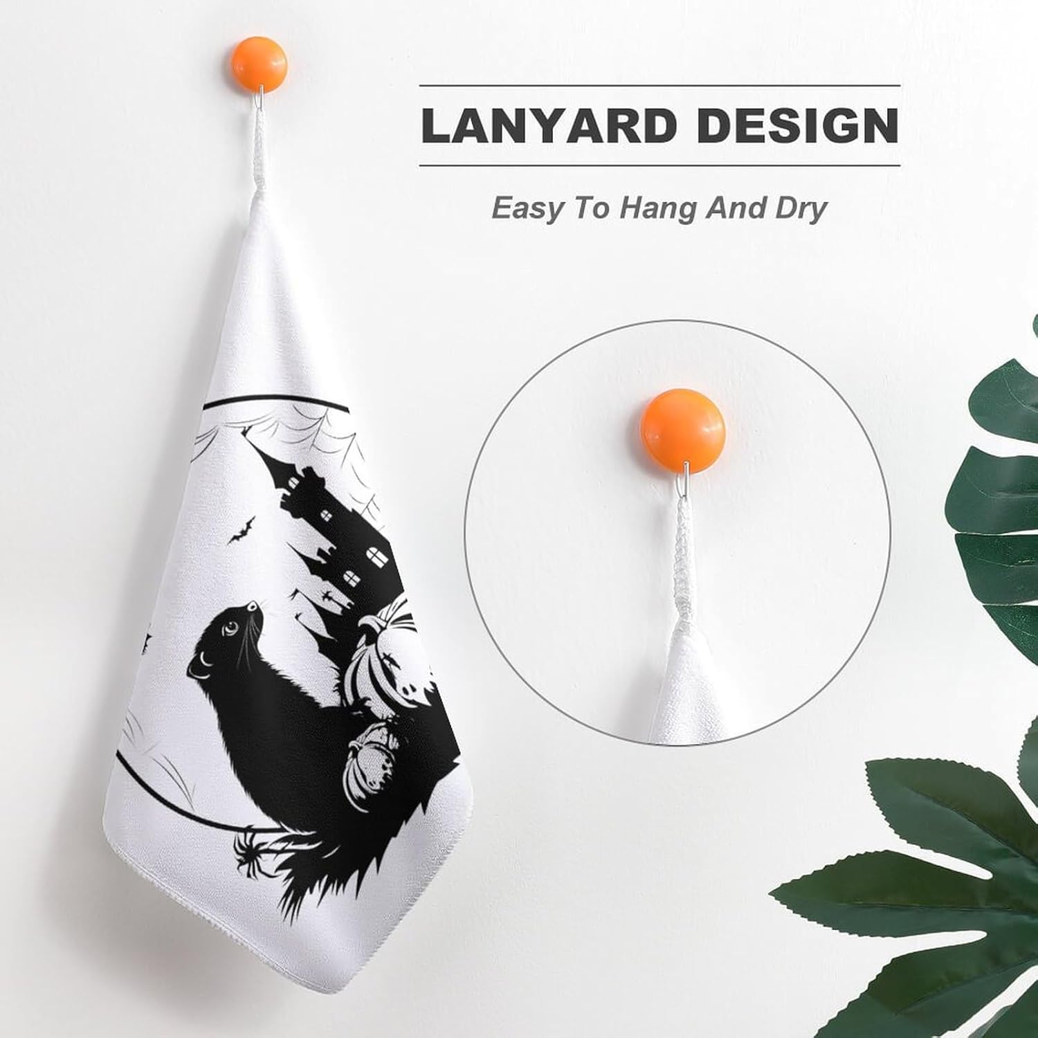 Ferret Halloween Towel Hand Towels Decorative Towel for Bathroom Kitchen Shower Gym 4PCS