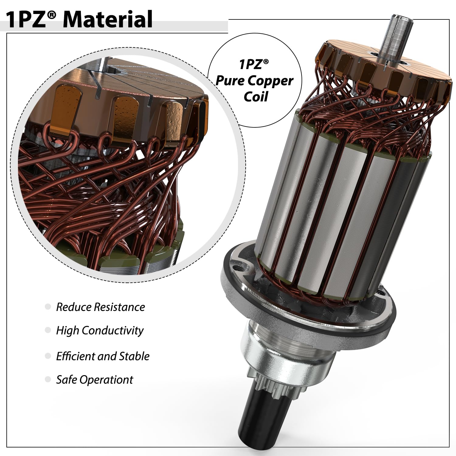 1PZ KL1-ST8 Electrical Starter Motor Replacement for Kohler 18HP KT17 KT19 M18 MV16S MV17 MV18 Cub Cadet Garden Lawn Tractor 410-21008 1770540 1819040 1819040-M030SM 5213140-M030SM 5666240-M030SM