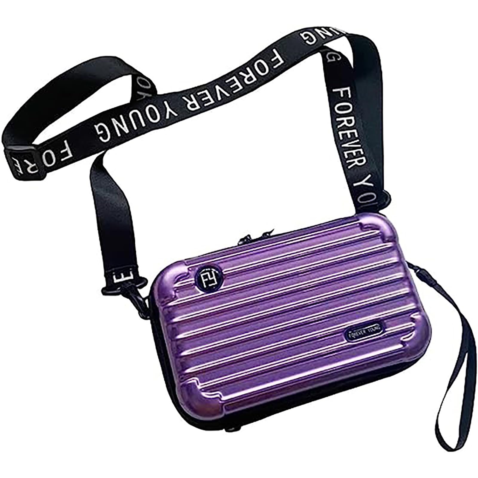 GBTJYRYCMini Suitcase Bag, Mini Suitcase Crossbody Bag, Women Solid Cosmetic Handbag Multifunction Crossbody Bag