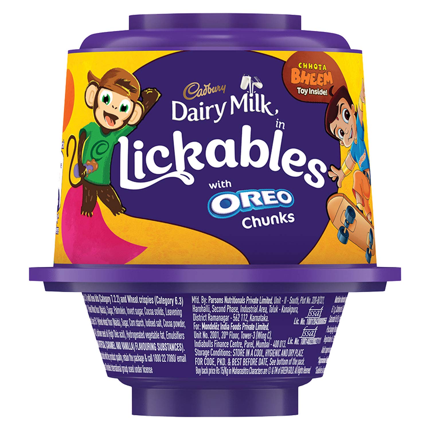 Cadbury Dairy Milk Lickables Chocolate with Oreo Chunks, 20 g, Pack of