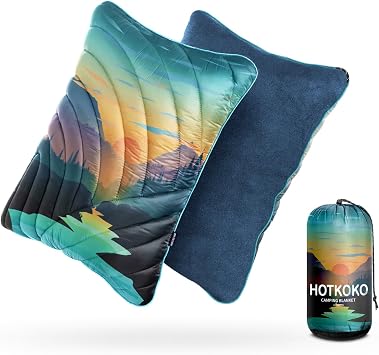 Camping Pillow,Supportive Compressible Travel Pillow Large Size Lightweight Camp Pillow with Storage Bag for Camping,Hiking,Backpacking,Airplane
