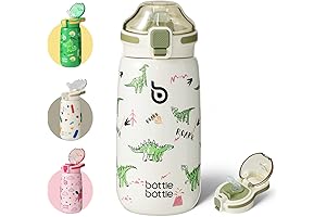 BOTTLE BOTTLE Kids Water Bottle 16 oz Insulated Dinosaur Tumbler