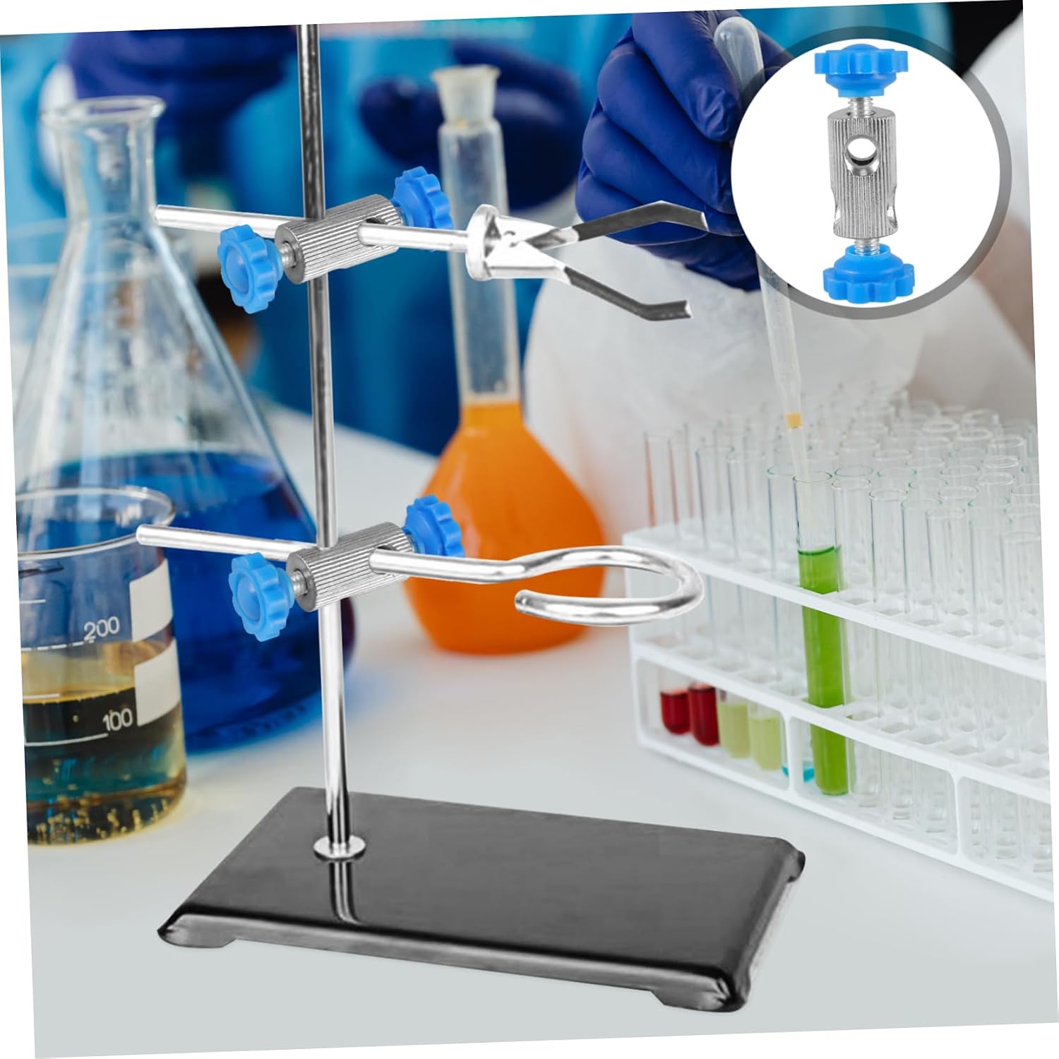 Ciieeo Lab Clamp Holder 2pcs Heavy Duty Laboratory Stand Clamp Sturdy Lab Stand Random Color