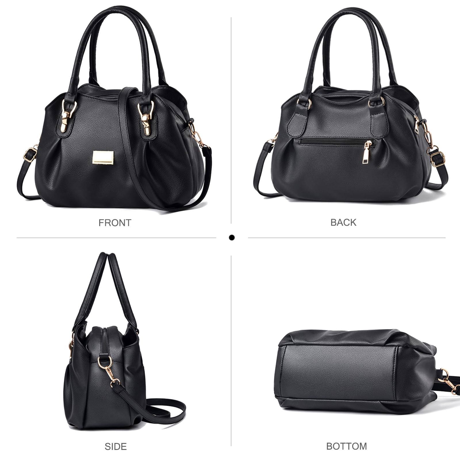 NICOLE & DORIS Sac a Main Femmes Cabas Souple Sac à Bandoulière en PU Cuir Sacs à Main Portés Epaule Grande Capacité Sac D'épaule Sac Epaule Multipoches
