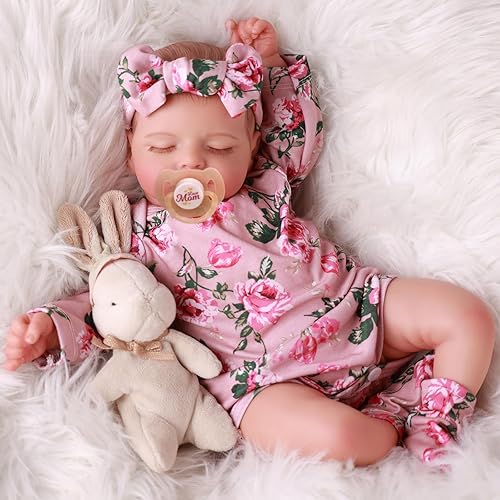BABESIDE Lifelike Reborn Baby Dolls - 20 inch Sleeping Realistic Newborn Baby Dolls Vinyl Full Body Real Life Baby Dolls Girl with Accessories Gifts for Kids Age 3 + & Collection