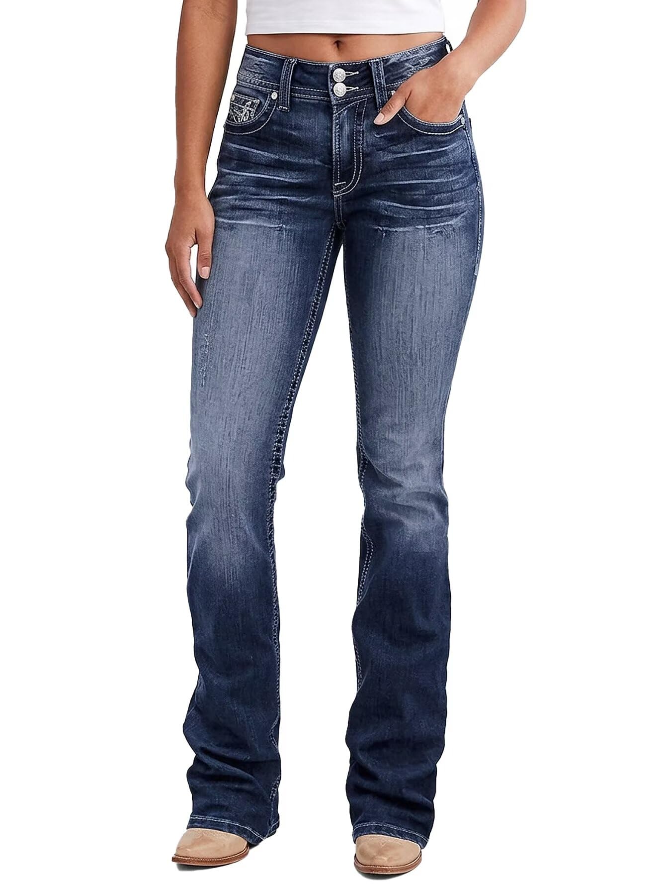 Flamingals Bootcut Tummy Control Jeans