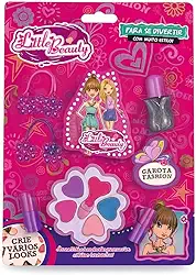 Kit Maquiagem Infantil – Sombras Vibrantes, Brilhos Labiais, Pincéis e Xuxinhas – Fórmula Atóxica, Fácil de Usar e Remover