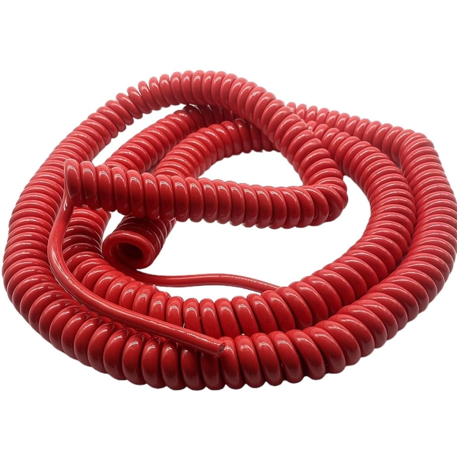 Stretch Feder Spirale Kabel Cord, 2-adriges 1,5-mm-Quadrat-Spiralkabel, 1,5 mm2, rotes Kabel, Kupferfeder, Netzkabel, einziehbare Spule(Stretch 6 Meters 2 core 1.5mm2)