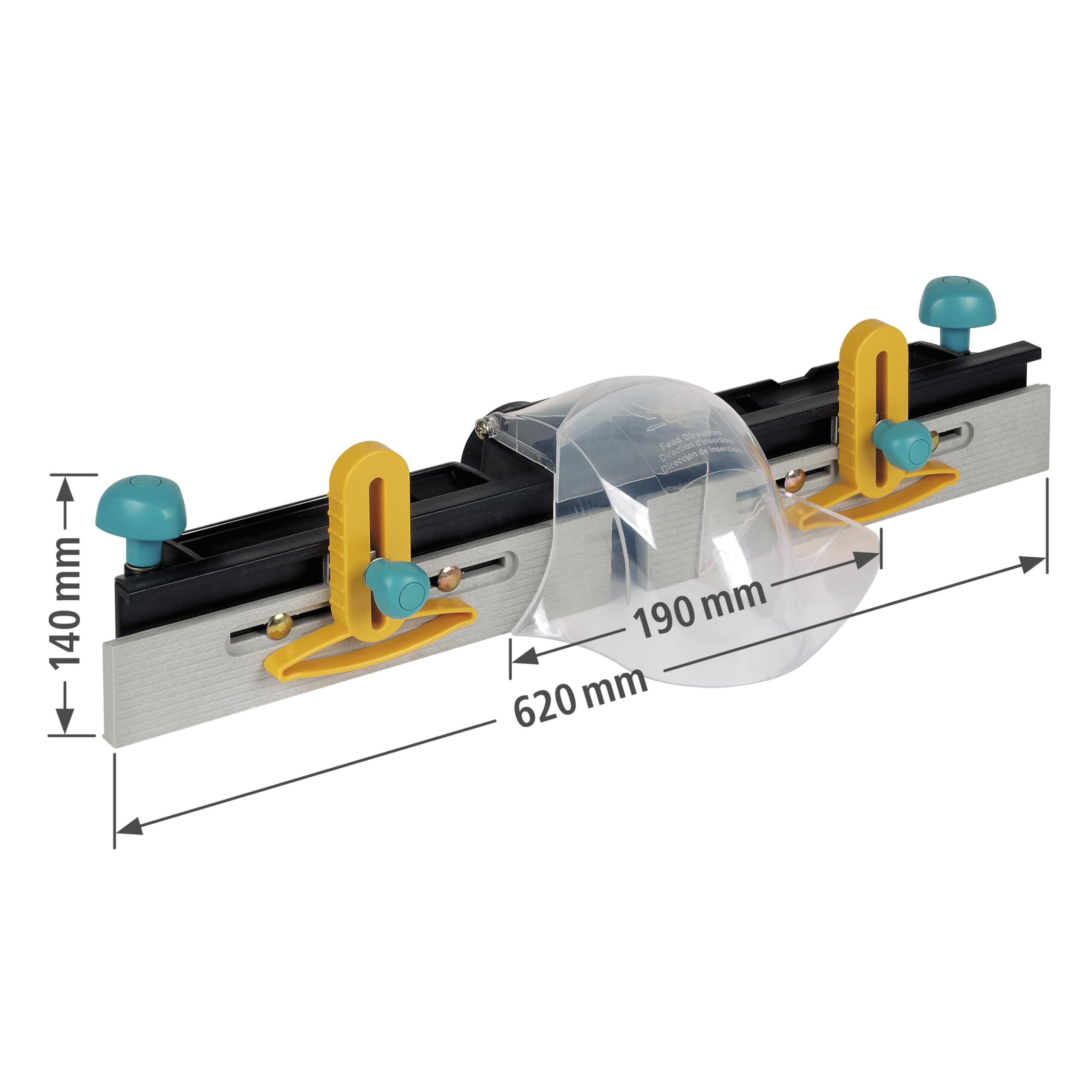 wolfcraft Parallel-Fräsanschlag für MASTER cut Maschinentische, 6901000, für MASTER Cut 1500, 2200, 2500 und 2600