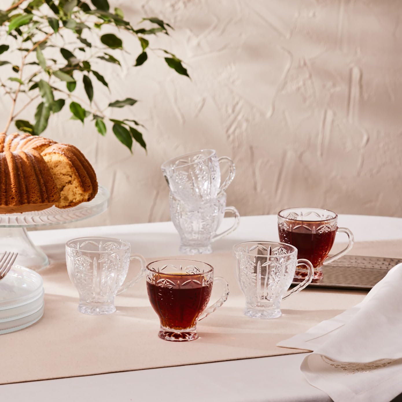 KARACA SEDA Glass Tea Cup for 6 People