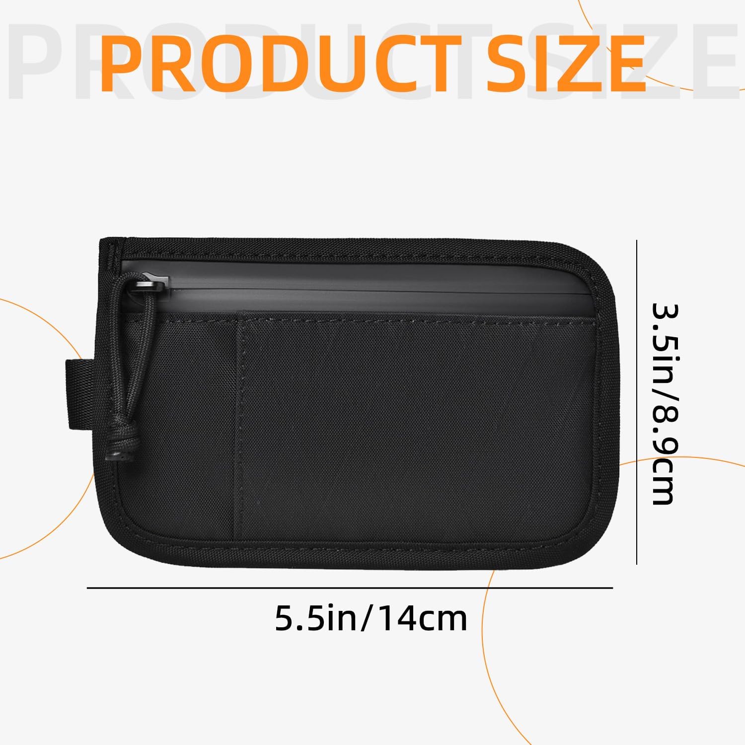 Waterproof EDC Case & Pocket Organizer, Small Multifunction Pouch with YKK Compartments and Zippers, Card Slots and HUB Webbing Loop, EDC Accessories for Men, Axoflux 210D Material image 2