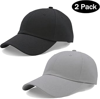 2 Pack Plain Baseball Caps for Men Women, Gift for Him Her