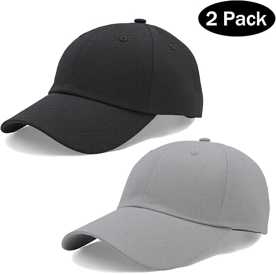 2 Pack Plain Baseball Caps for Men Women, Gift for Him Her