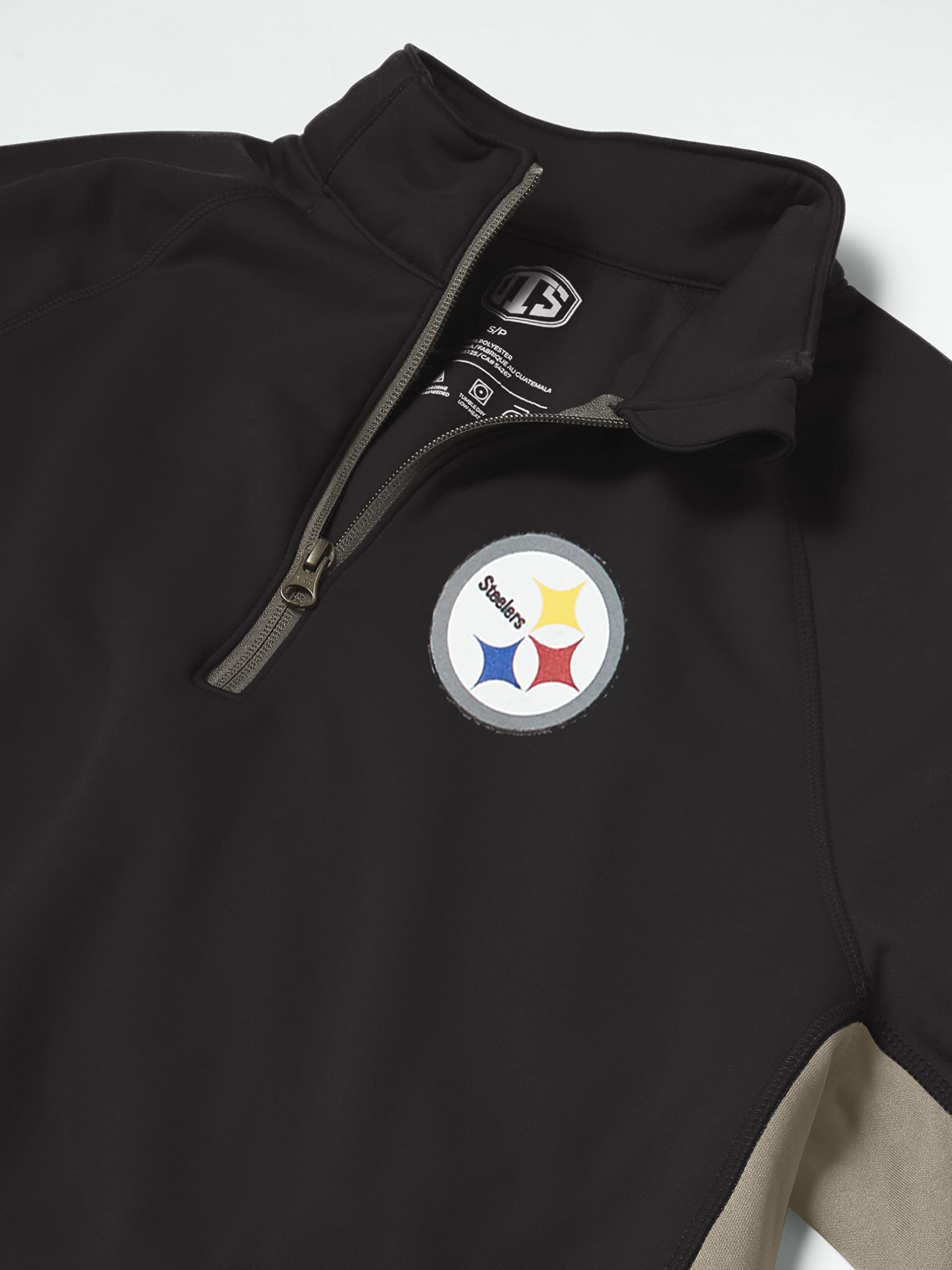 OTS NFL New England Patriots Men's Poly Fleece 1/4-Zip Pullover, Logo, X-Large