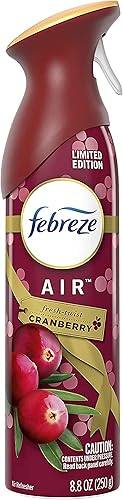 Miniatura 2 de Febreze Ambientador en aerosol en edición limitada Holiday Collection 2020 Fresh-Twist Cranberry Fragrance (peso neto 8.8 onzas por botella).