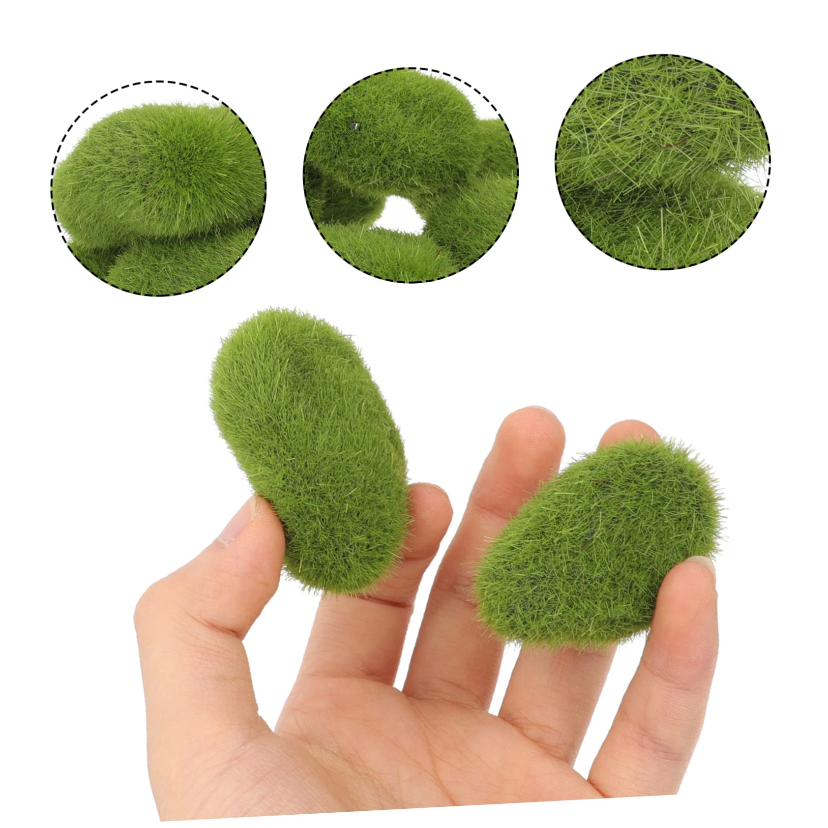 EXCEART 100piezas Piedras De Musgo Simuladas Decorativas para Jardines Imitación De Rocas De Musgo para Paisajismo Accesorios Naturales para Decoración De Bonsáis y Terrarios