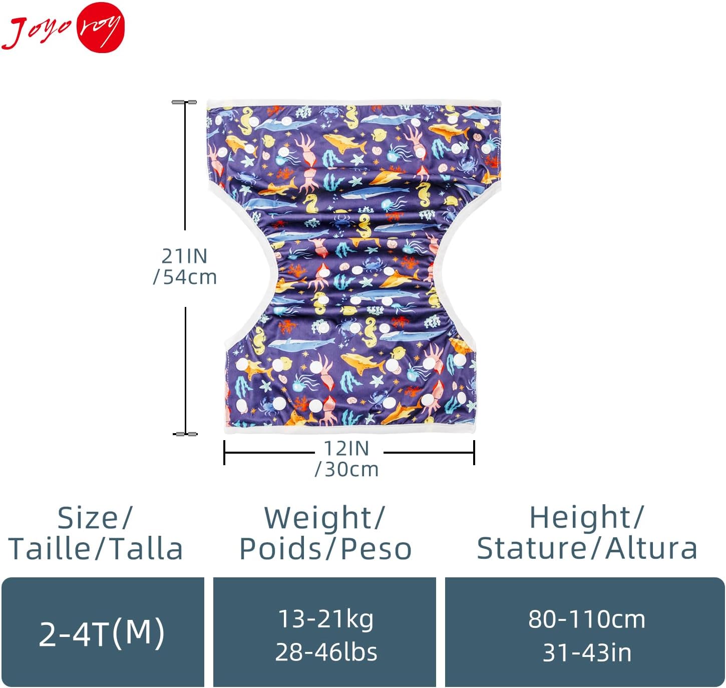 Joyo roy Reusable Swim Diaper 2pcs One Size Adjustable Baby Swim Diaper Reusable for Toddler Swimming Diapers Size 4 Soft Baby Boy Water Diapers 4T Pool & Beach Baby Essentials for Swimming Lessons - Image 5