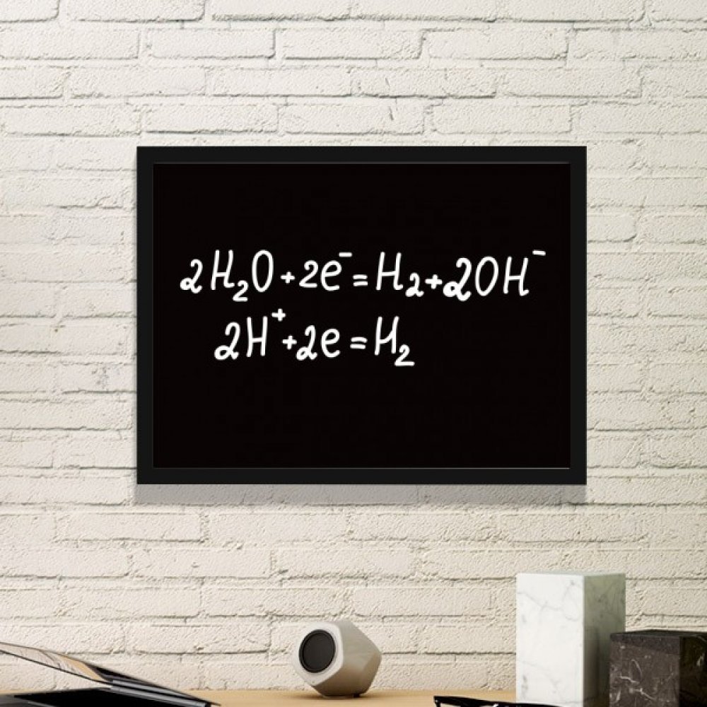 Regalo de química educativo con marco de fotos negro para estudiantes