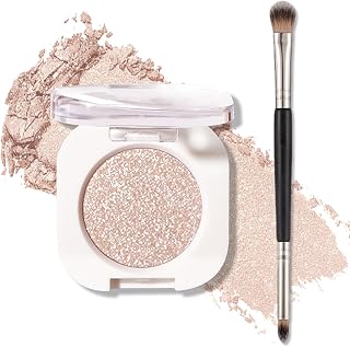 Shimmer Eyeshadow,Glitter Eye Shadow for Older Women,Lightweight Blendable Formula,Ultra-fine Smooth Powder,Daily Champagne Eyeshadow Makeup (11 Weaving Maid)