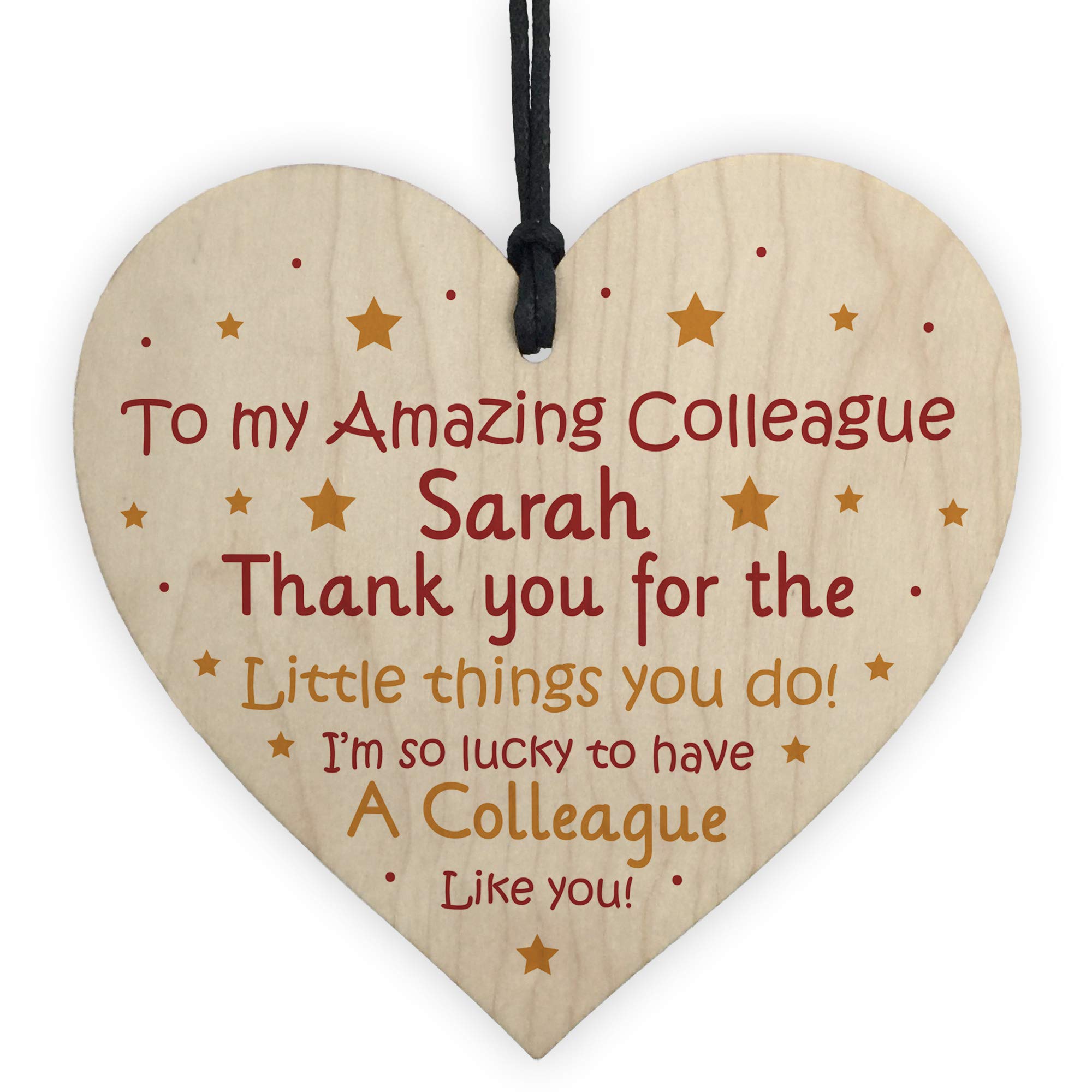 Special For Colleague Personalised Heart Thank You Leaving Christmas